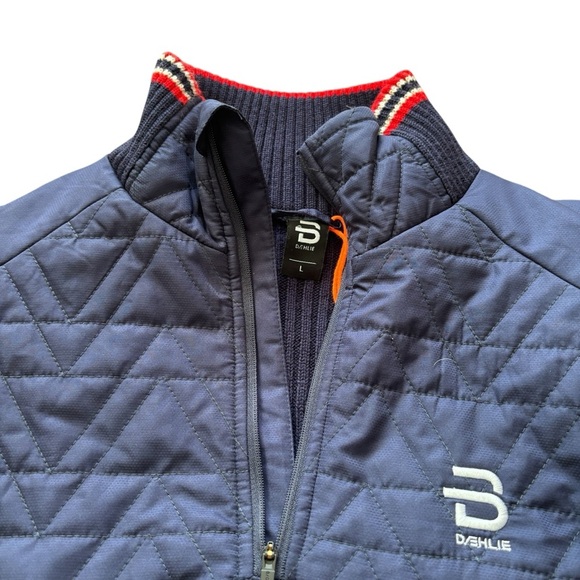 Daehlie Quilted Jacket Unisex Ribbed Collar Size Large - Picture 4 of 5